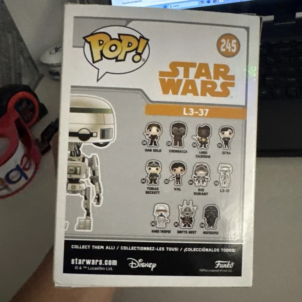 Star Wars Funko POP Solo A Star Wars Story 245 L3-37 Vinyl Bobble Head Vaulted